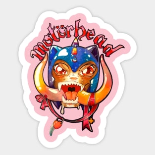 Motor Head - kawaii pink Sticker